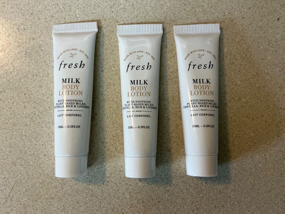 Fresh, Body Milk Lotion, 0.5oz/15ml Lot of 3